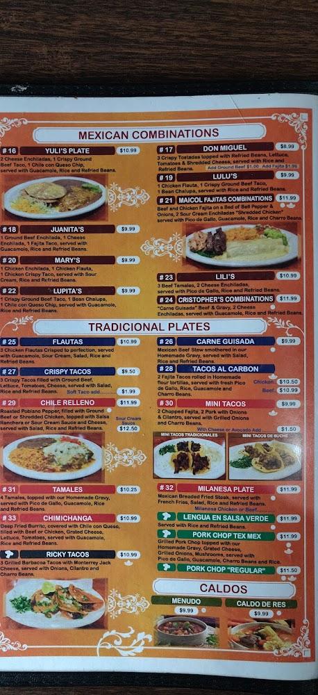 Silvia's MEXICAN GRILL Menu image 2